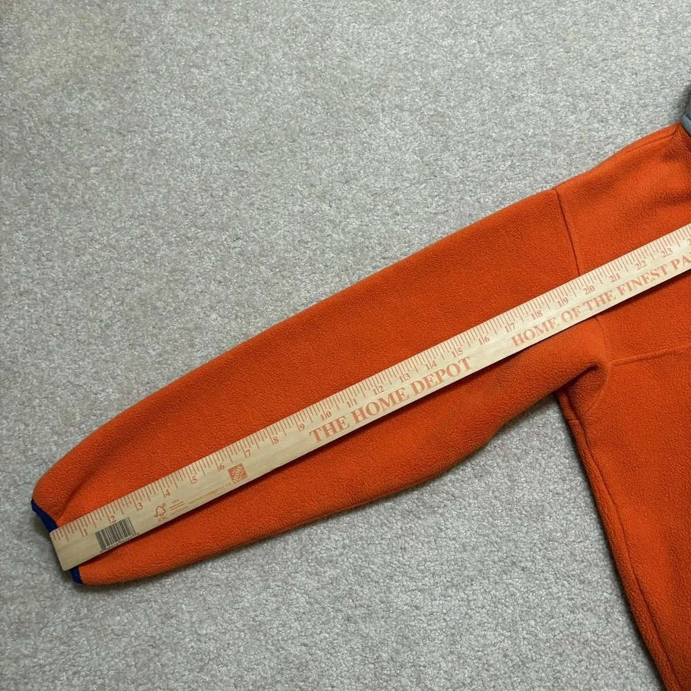 Vtg Patagonia Synchilla Snap-T Fleece Jacket Youth Large 12 Orange Pullover Cozy